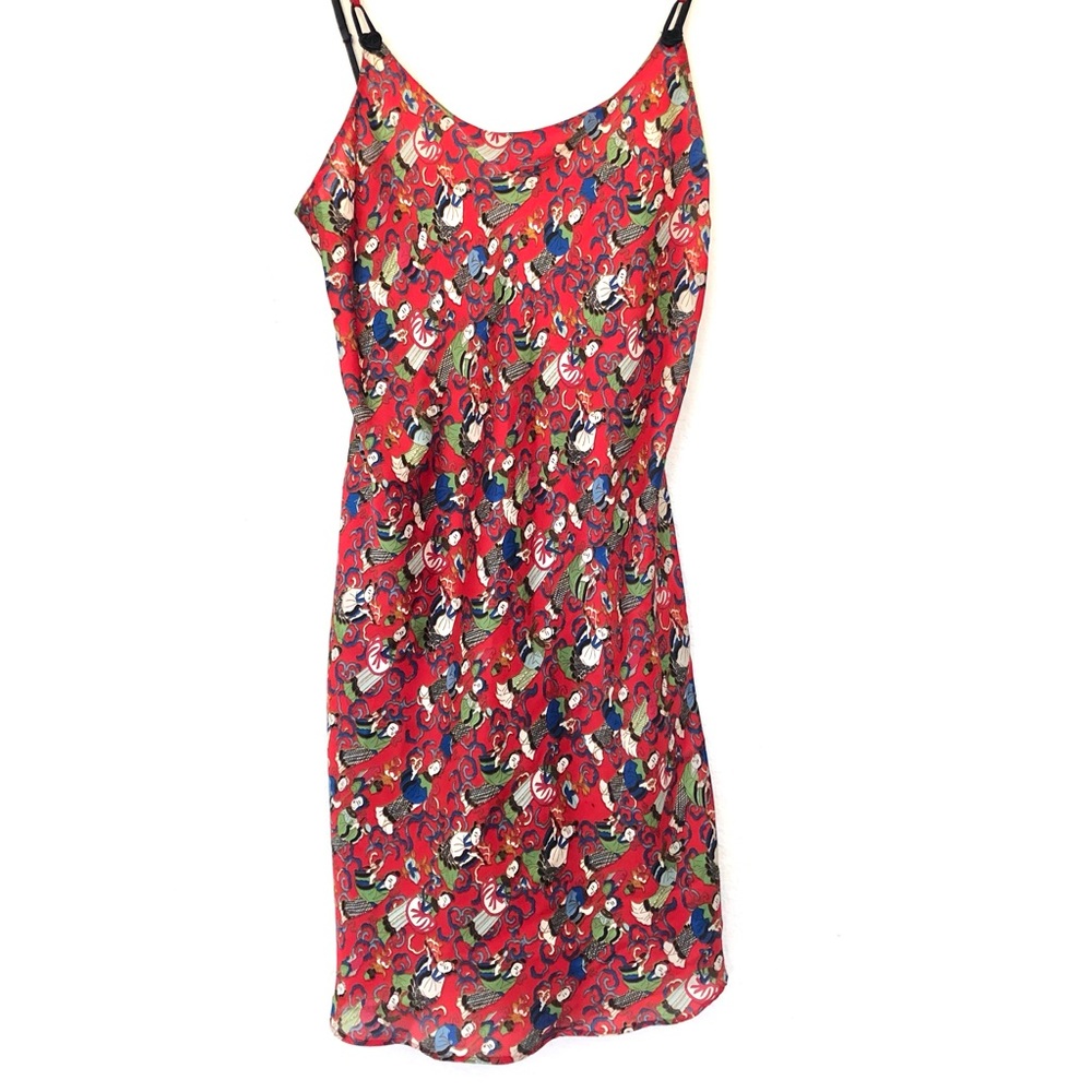 Josie Slip Dress in Asian Print, M